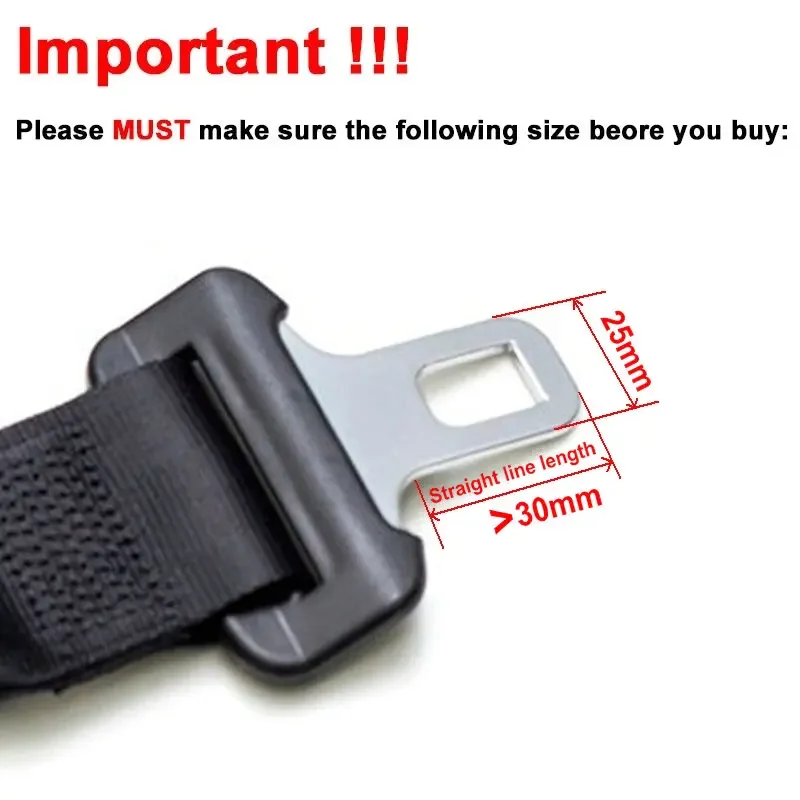 E24 (Camlock 2.45cm) Car Seat Belt Extender Automotive Seatbelts Extension Safety Belts Clip Extenders For Cars - Type B