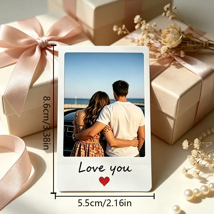 Customized Photo Metal Wallet Card, a Portable Keepsake Card That Can Be Customized with Name and Image, Can Be Inserted into the Wallet Card Slot, a Thoughtful Gift for Boyfriend or Husband, a Creative Keepsake Gift for Anniversaries and Birthdays