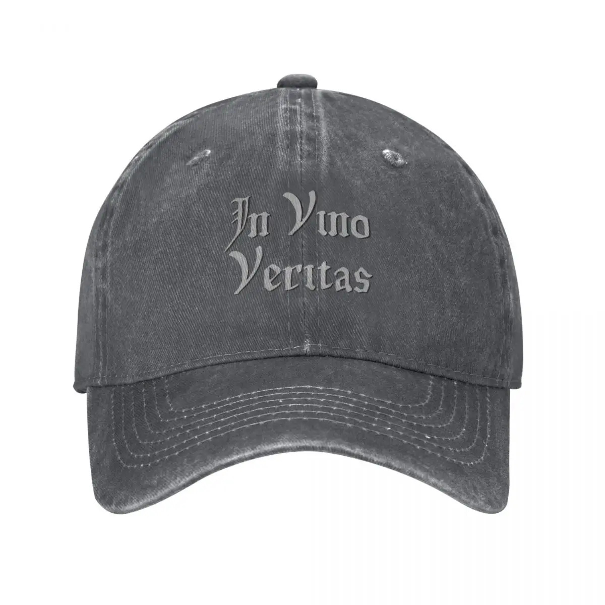 In Vino Veritas - In wine, there is truth Latin Grey Design Baseball Cap summer hat funny hat Men's Women's