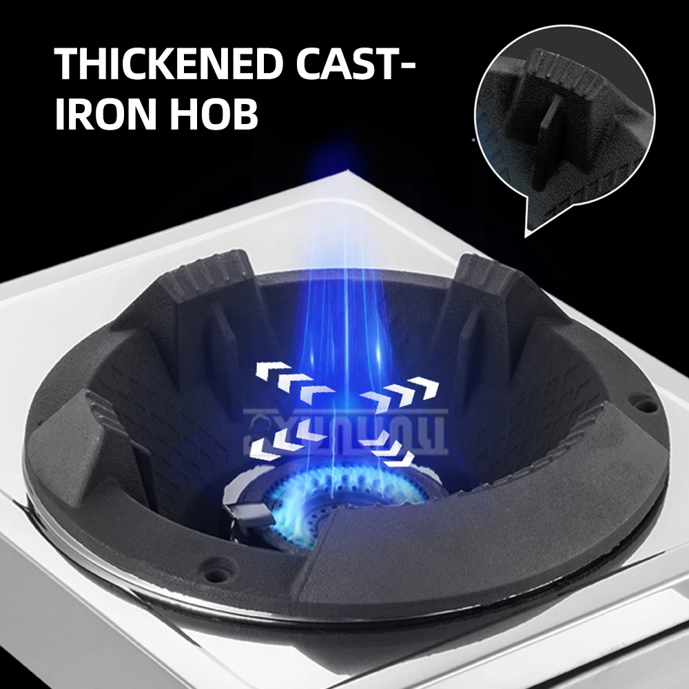Stainless Steel Fierce Fire Gas Stove Energy-saving Gas Cooktop Desktop Gaz Sobası