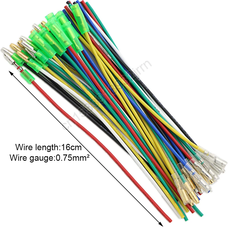 10Pcs 4.0mm Female and Male Bullet Terminals Connector Gold Brass/Silver Wire Connector with 16cm Wire and Insulating Sleeves