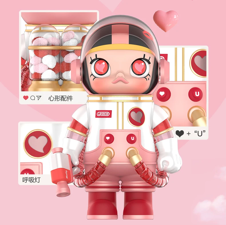 Mega Space Molly Heartbeat 400% ornamenti decorativi modello alla moda da collezione per i regali di san valentino