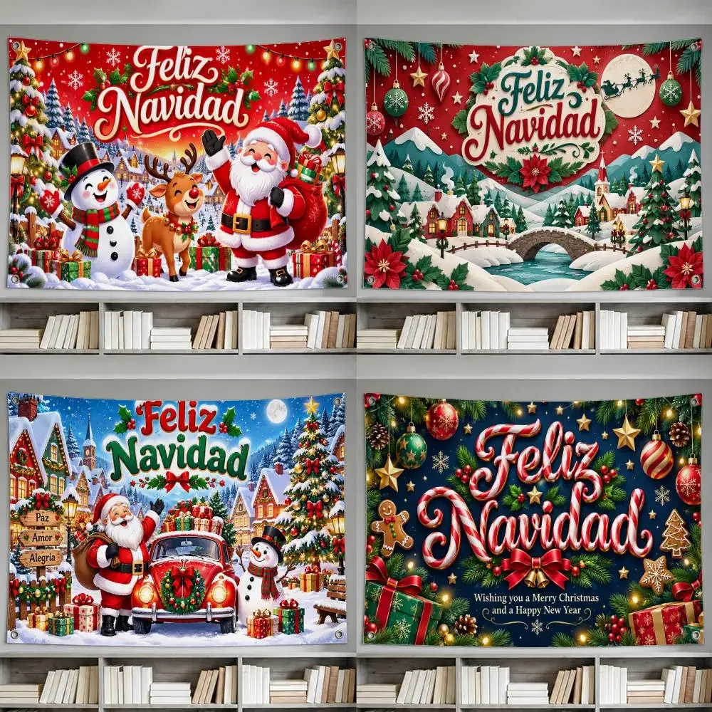 Merry Christmas Buffalo plaid text flag Flags decor flag banner,wall hanging flag,indoor outdoor wall decor,yard garden