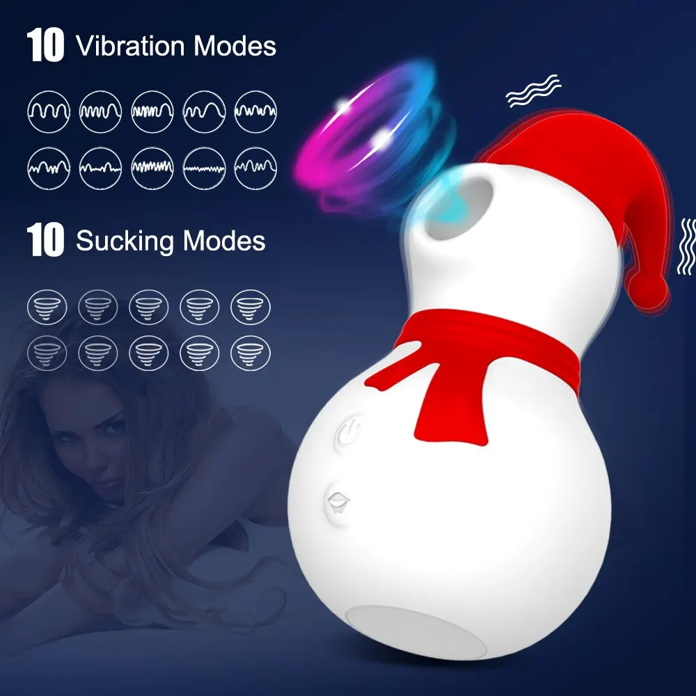 

Sexual Toy Snowman Clitor Sucking Vibrators Nipple Clit Sucker Stimulator Vibration Suction Vibrador Sex Toys for Woman