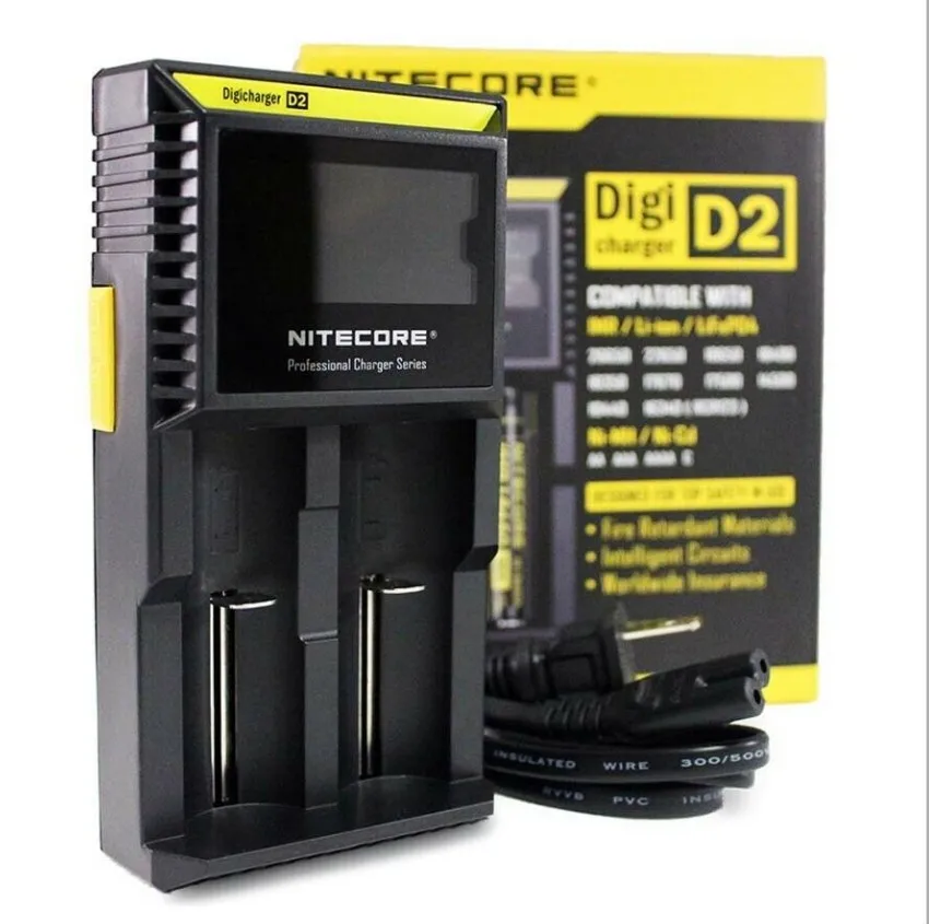 NITECORE D4 D2 ładowarka z wyświetlaczem LCD inteligentna uniwersalna ładowarka do 18650 26650 18350 16340 14500 baterii 10440