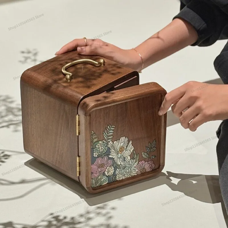 For Black Walnut Multi-layer Storage Box, High-end Box, Large Capacity