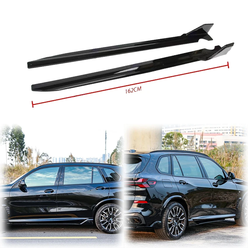 2019-2025 BMW X5 G05 M Sport Styl MP Nakładki Progowe Listwy Boczne Zderzaków Bocznych Czarny Połysk
