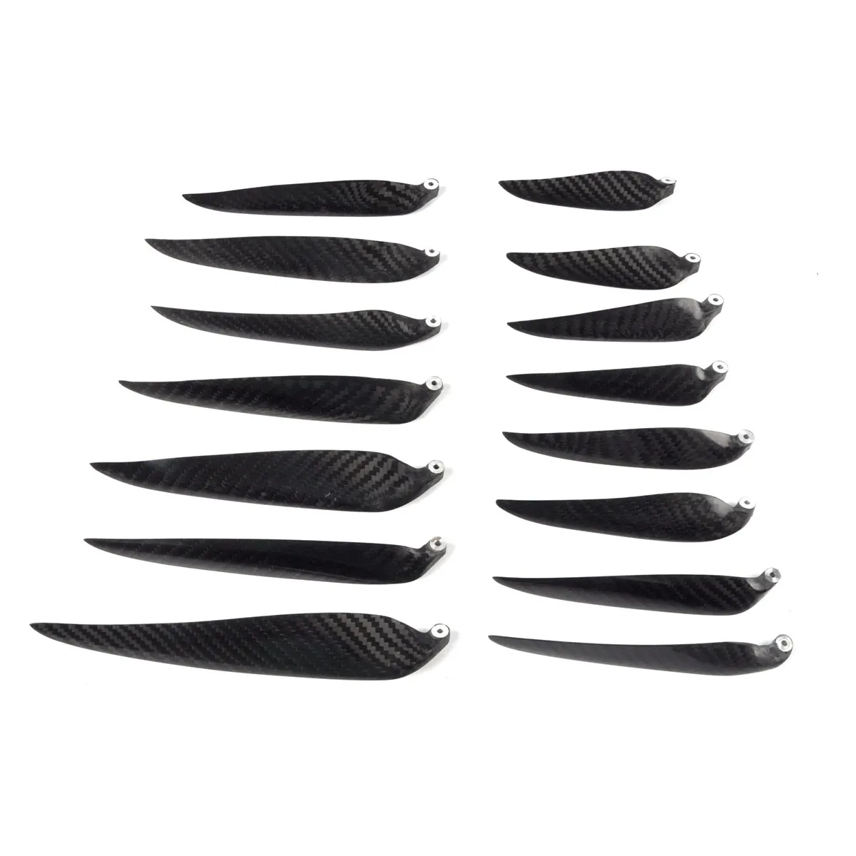1 Pair Carbon Fiber Folding Propellers 9-13 Inch Lightweight for RC Gliders/Drones/Airplanes Twill Weave