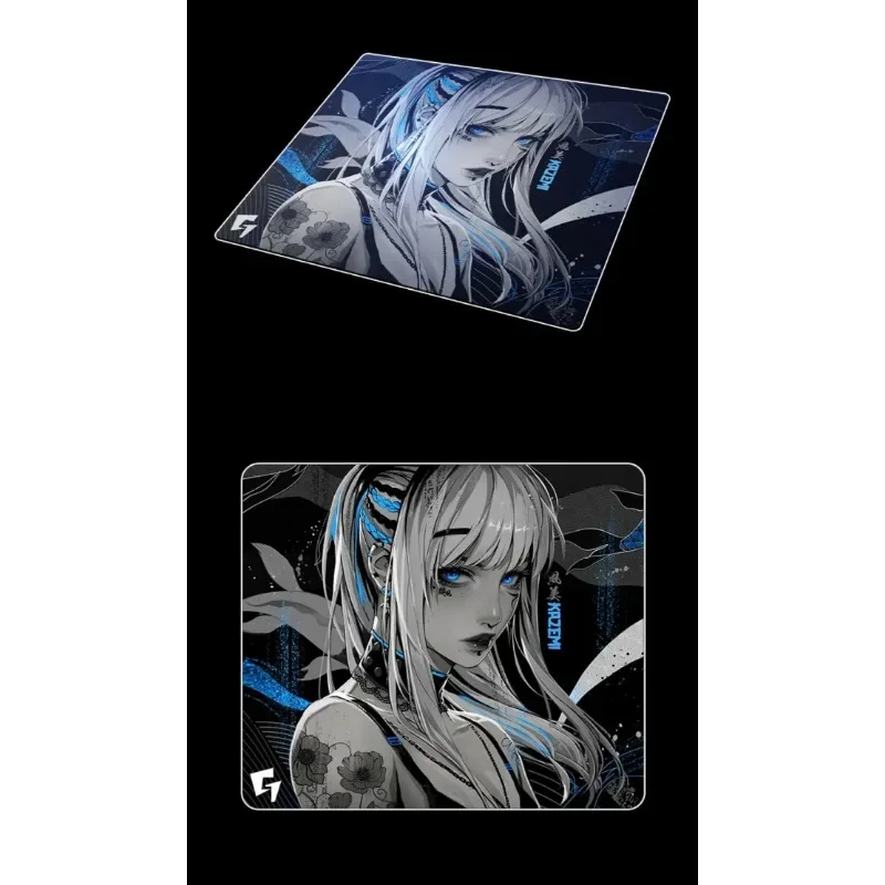 GLSSWRKA Akari Kamzei Alas Mouse Kaca FPS Gaming Edisi Salinan Kaca Tempered Alas Mouse Halus Alas Mouse Kustom Tahan Lama Hadiah