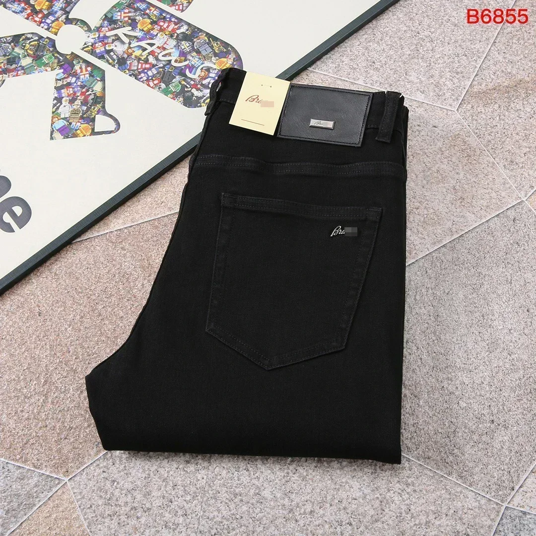 

BILLIONAIRE BLSK CPRT Jeans Thick Cotton Men 2025 Autumn Winter new embroidery middle-waisted elastic fashion size 29-42 Pants