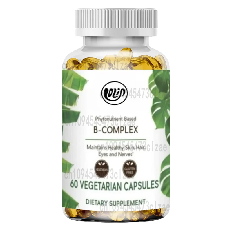 

Комплекс витамина B, 60 капсул, добавка для энергетического метаболизма, нерв, 100% натуральные вегетарианские капсулы