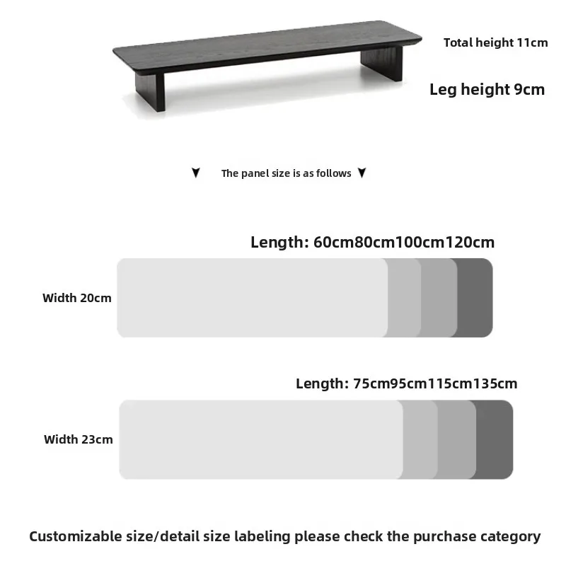 حامل شاشة من الخشب الصلب، حامل تخزين سطح المكتب، قاعدة عرض منظم مكتب الكمبيوتر لإعداد المكتب #5
