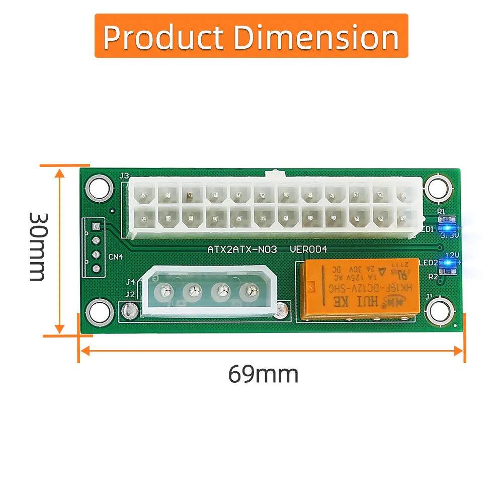 Dupla PSU Alimentação Sync Adapter Board, LED add2psu, ATX, 24Pin para 4Pin, Molex, conector síncrono, Riser cabo Mineiro, Mineração