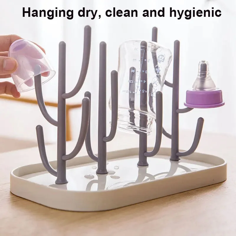 New Bottle Dry Rack Baby Bottle Drain Drying Racks Baby Bottle Cleaning Dryer Drainer Storage Drying Rack Drip Water Tray