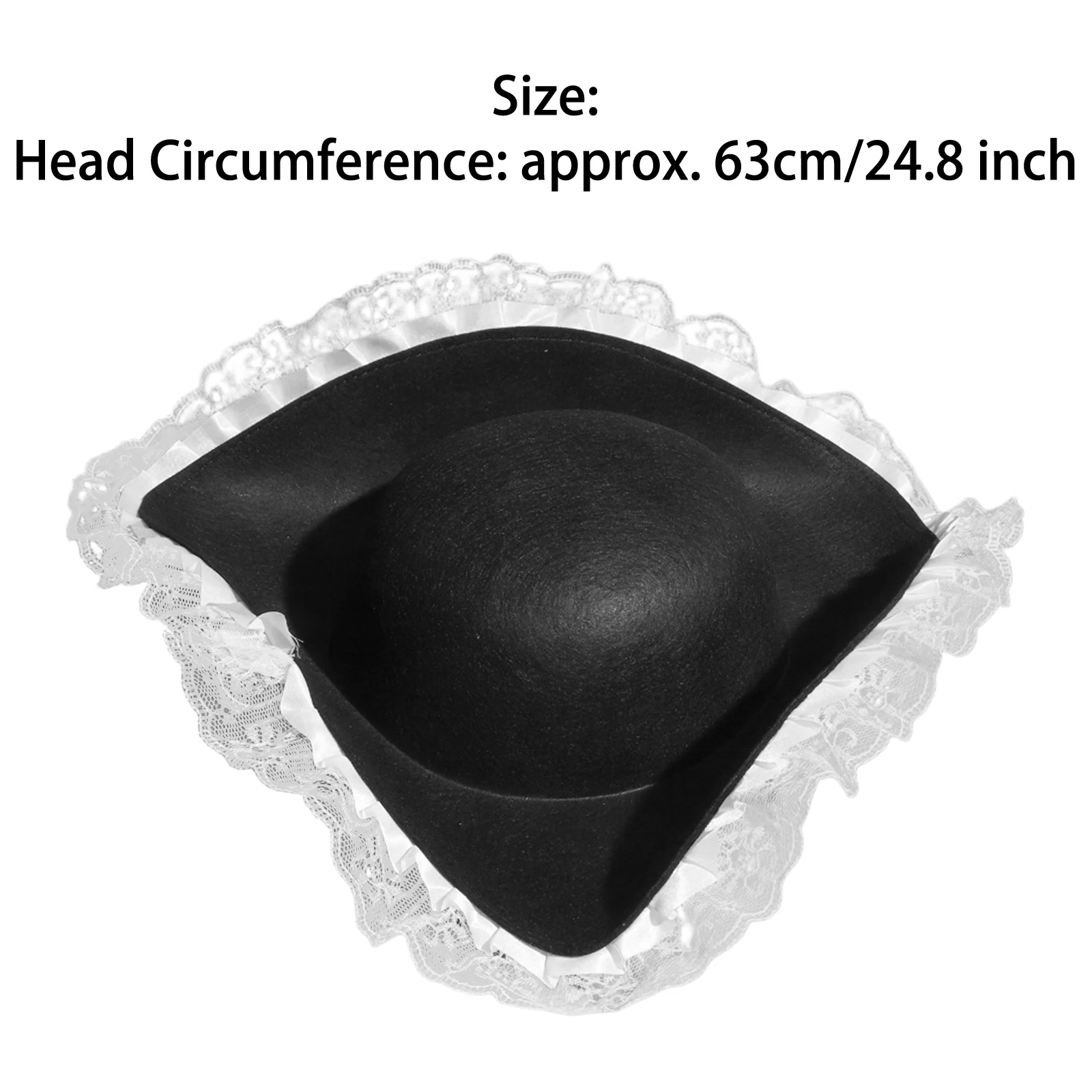 Adultos chico divertido gorro de encaje borde ala ancha disfraz de pirata sombrero mascarada Cosplay tocado accesorios Halloween Fiesta Temática tocado