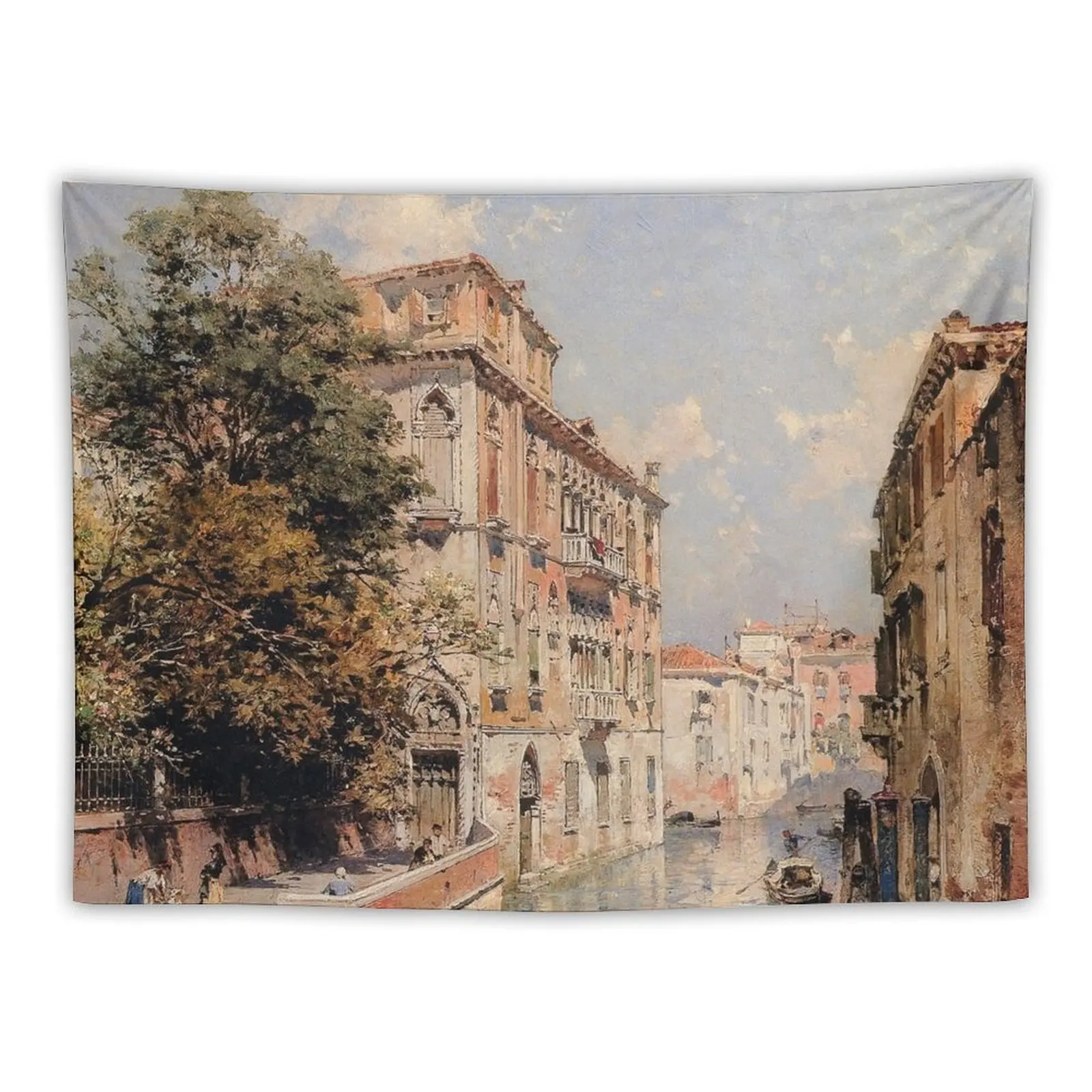 

A View in Venice, Rio S. Marina - Franz Richard Unterberger Tapestry Wallpaper Bedroom Decorations Tapestry