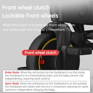 Pangdube Doblable plegable Baby Stroller 6.8 kg Carrollers livianos para bebés 1 ~ 6 años de antigüedad de triciclo para niños portátiles 8 mejores ventas Balance Balance Bike - №1