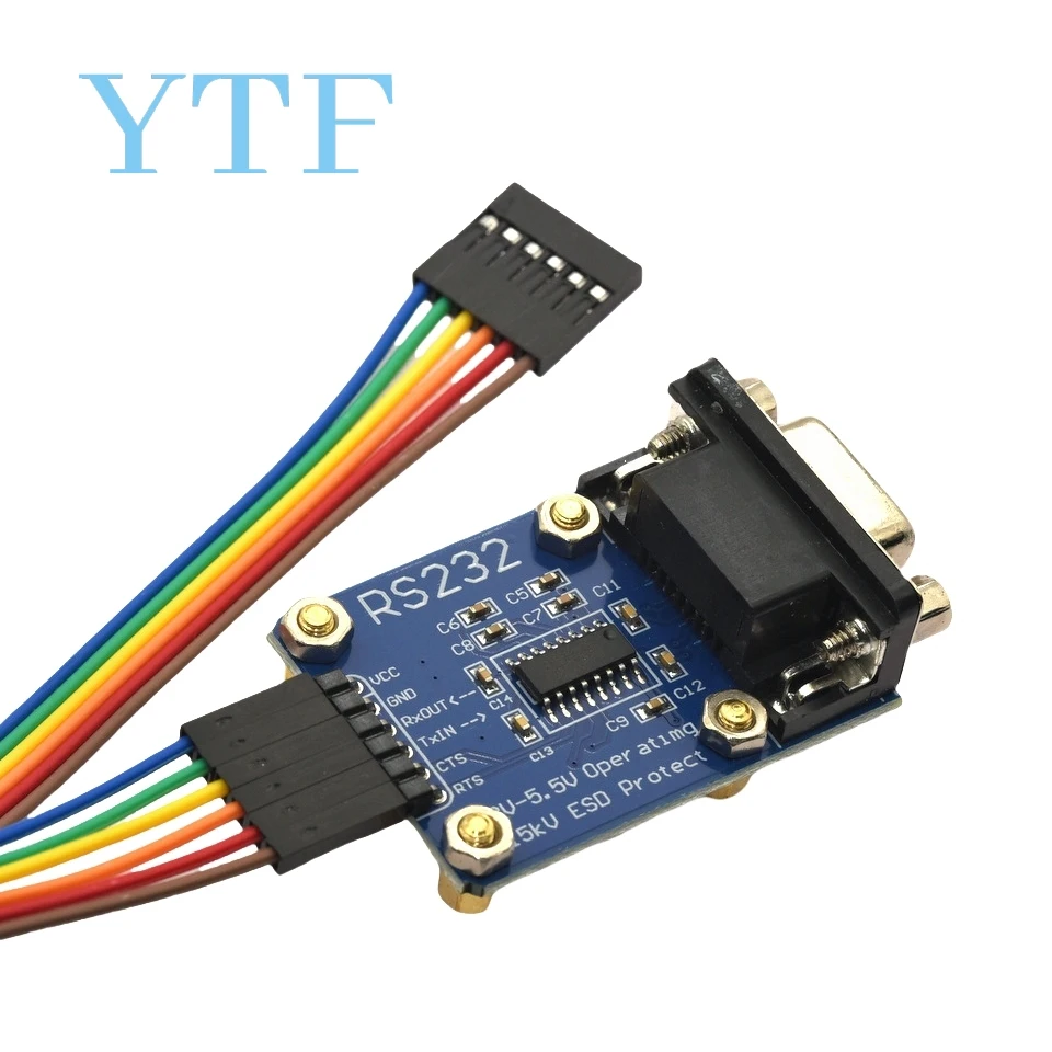 DC 3V-5.5V RS232 to TTL RS232 to UART Serial Port Module SP3232 Brush Cable With ESD 6pin Cable