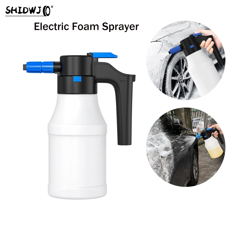 

1.5L Electric Foam Sprayer For Car Wash Foam 20min USB Rechargeable Acid Alkali Corrosion Resistant Foam Cleaner