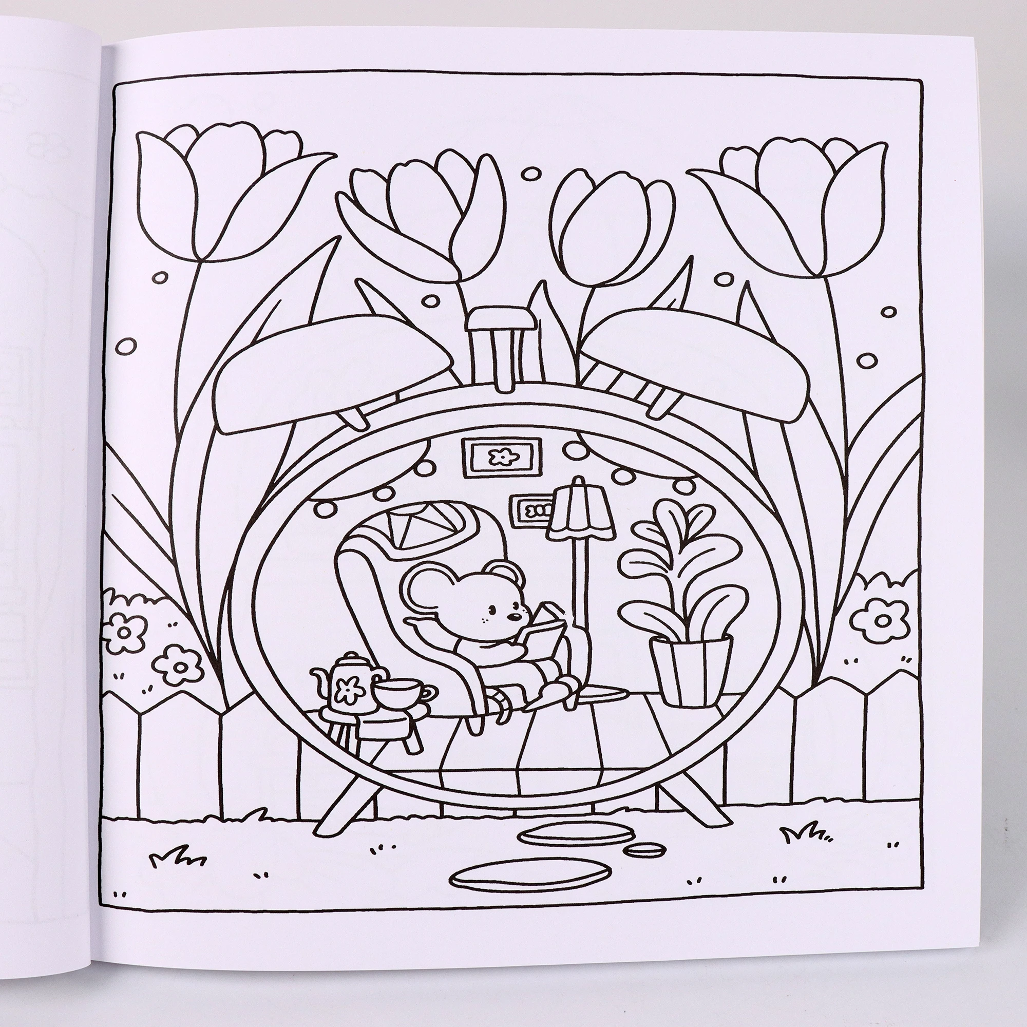 Libros para colorear para adultos y adolescentes con lindos cachorros, libros para colorear de dibujos animados para relajarse en un momento acogedor Hygge