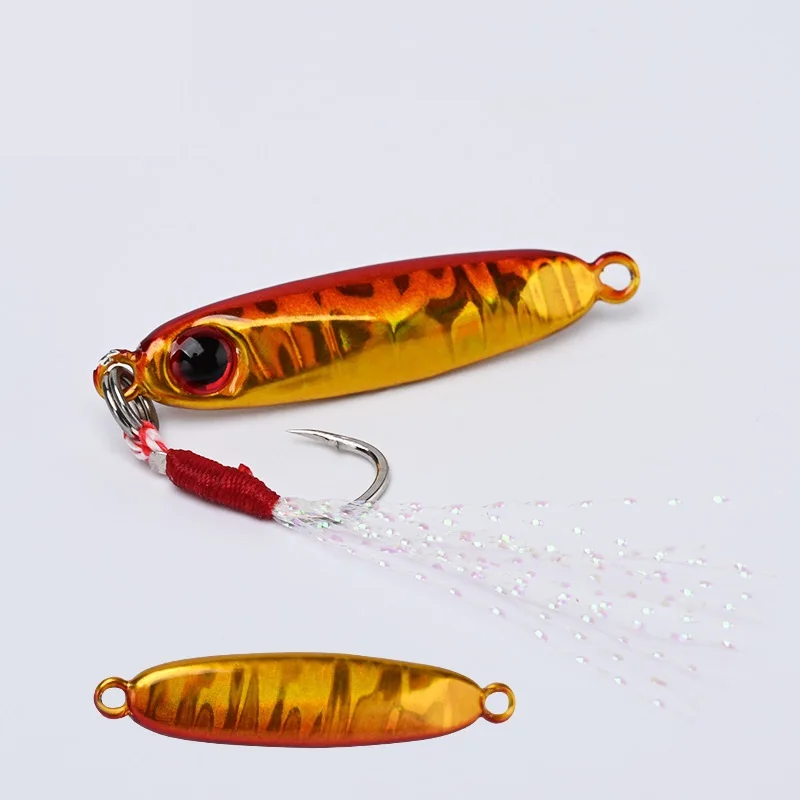 DUODUOYU 1PCS Metall Jig Angeln Lockt 5,5g/31mm Jigging Fisch mit Einzel Haken Meer Bass Köder künstliche Köder Angelgerät