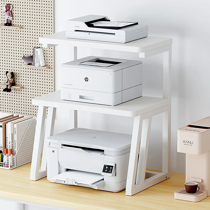 Printer Stand for Desk Small Office Organizer Shelf Multi-Purpose Storage Riser for Home/Office Space-Saving Desktop Organizer
