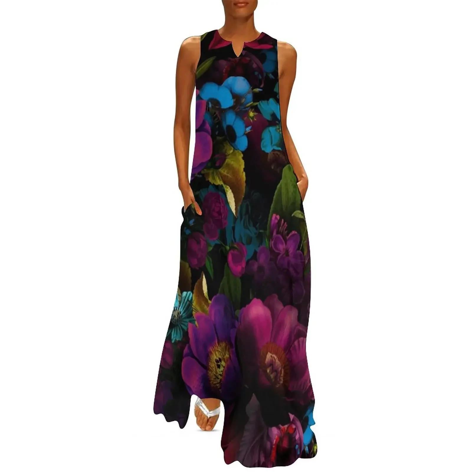 

Mystical night III Long Dress summer dress daily Female dress long sleeve