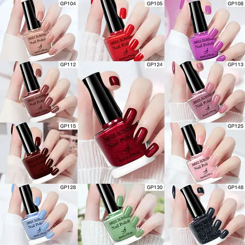 8ml Water-Based Nail Polish 48 Colors Long Lasting Quick Drying No Need of Lamp to Cure Nail Supplies Vernis for Nails Manicure