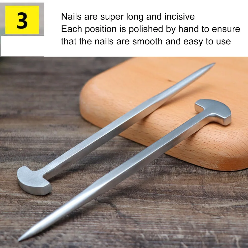 Sushi Chef Tools 304 Stainless Steel Eel Spike T Shape Japanese Style Fish Kill Nail Regular Slender Ikejime Spike Kitchen