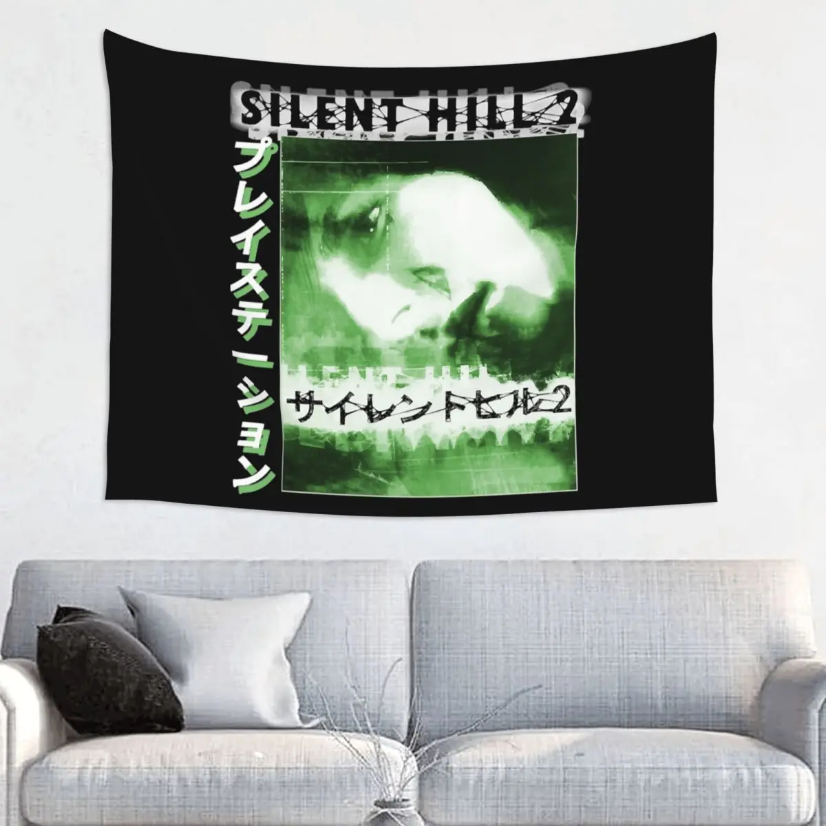 

Horror Silent Hill 2 Tapestry Wall Hanging Print Polyester Tapestries Game Boho Wall Blanket Wall Decor 95x73cm