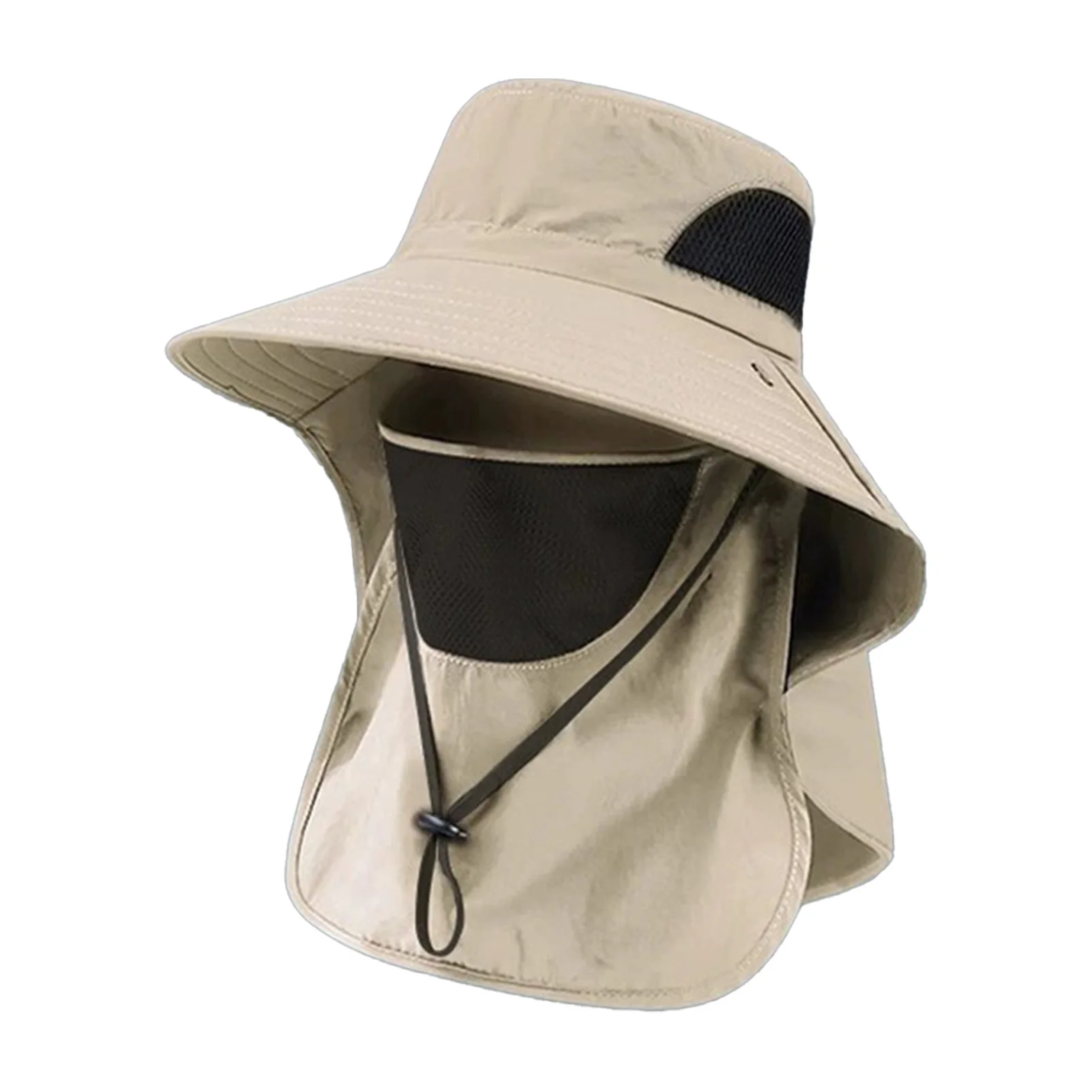 Sun Fishing Hat Women's Bucket Hat with Neck Cover Breathable Wide Brim Summer UV Protection Hat for Outdoor Travel Holiday