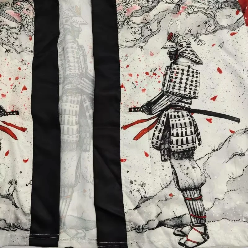 Japanese Traditional Kimono Yukata Samurai Unique Petal Print Loose Unisex Traditional Haori Cosplay Kimono Cardigan Jacket