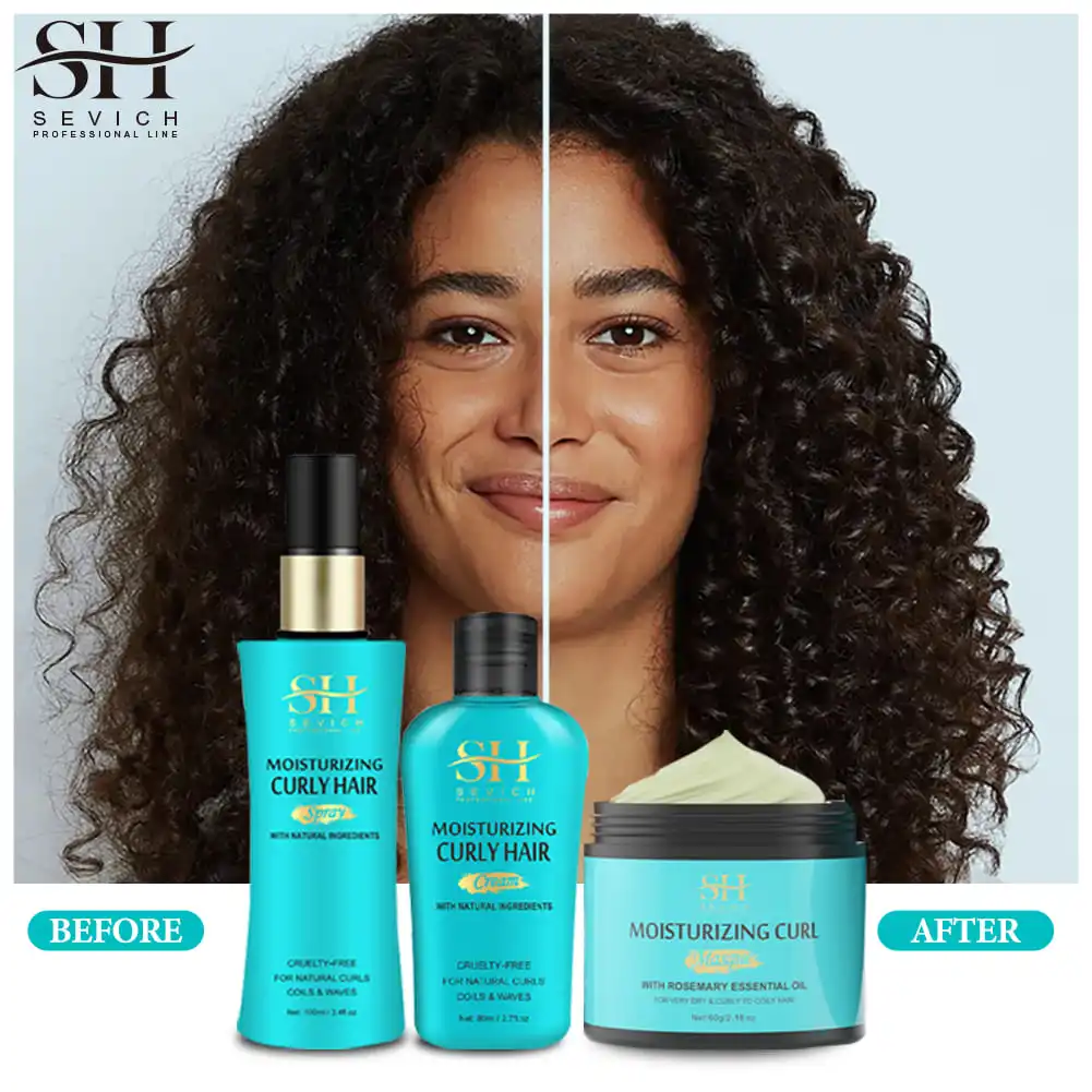 3pcs/Set Curly Hair Product Curly Hair Styling Spray Curling Moisture Cream Curly Hair Mousse Curl Enhancer Hair Mask Hair Care