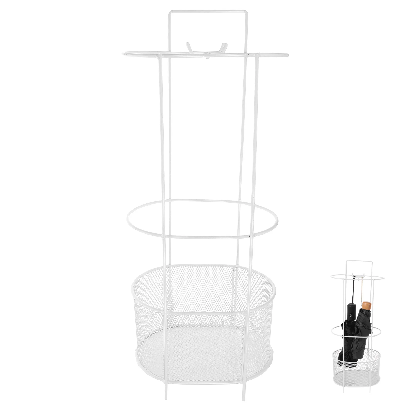 

Rain Umbrella Stand Metal Iron Bucket Freestanding Large Storage Rack For Entryway Hallway Corner Indoor Organizer Household