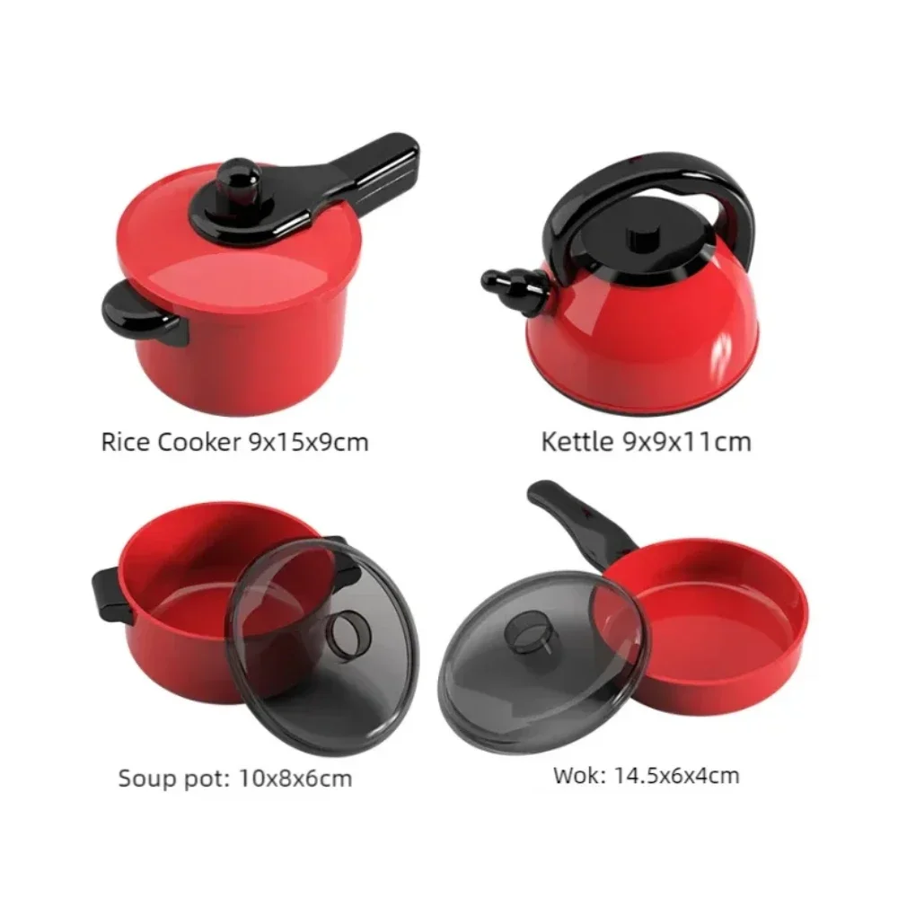 WizKidz Kitchen Toys Set Accessories Toddler Pots & Pans Cookware Playset Pretend Play Cooking Utensils Gifts Kids Girls & Boys