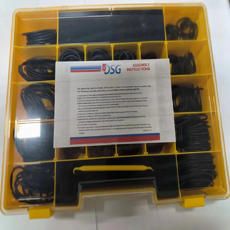 

For Oring Kit Cat Excavator Rubber O-ring Seal Parts Hydraulic Oil Seals Oring Box Black