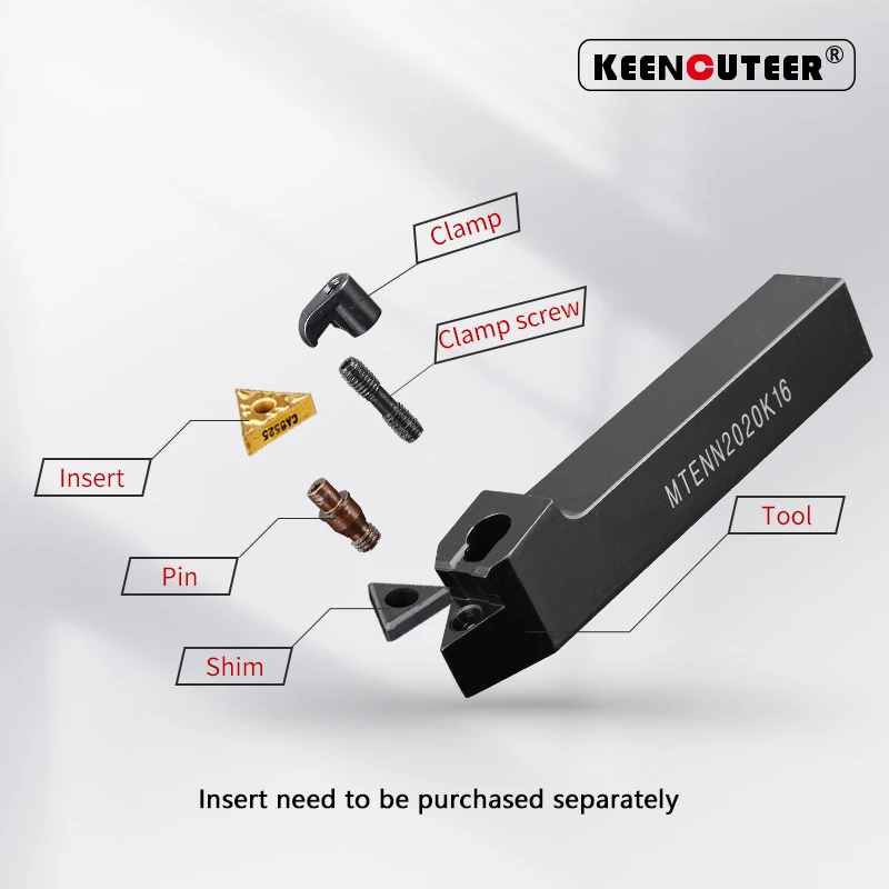 MTENN1616 MTENN2020 MTENN2525 MTENN3232 External Turning Tool MTENN Lathe Bar Turning Holder CNC Cutting Tool Cutter Bar