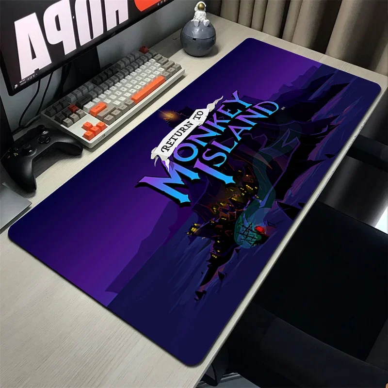 Kawaii Mouse Pad M-Monkey Island Mausepad Gamer Pads Gaming Mat Rubber Keyboard Pc Extended Accessories Cabinet Xxl Mause Mats