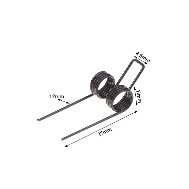 3Pcs Double Torsion Spring Industrial Machinery DIY Torsion Spring Wire 1.2*11mm ﻿Black Plated Spring Replacement Steel
