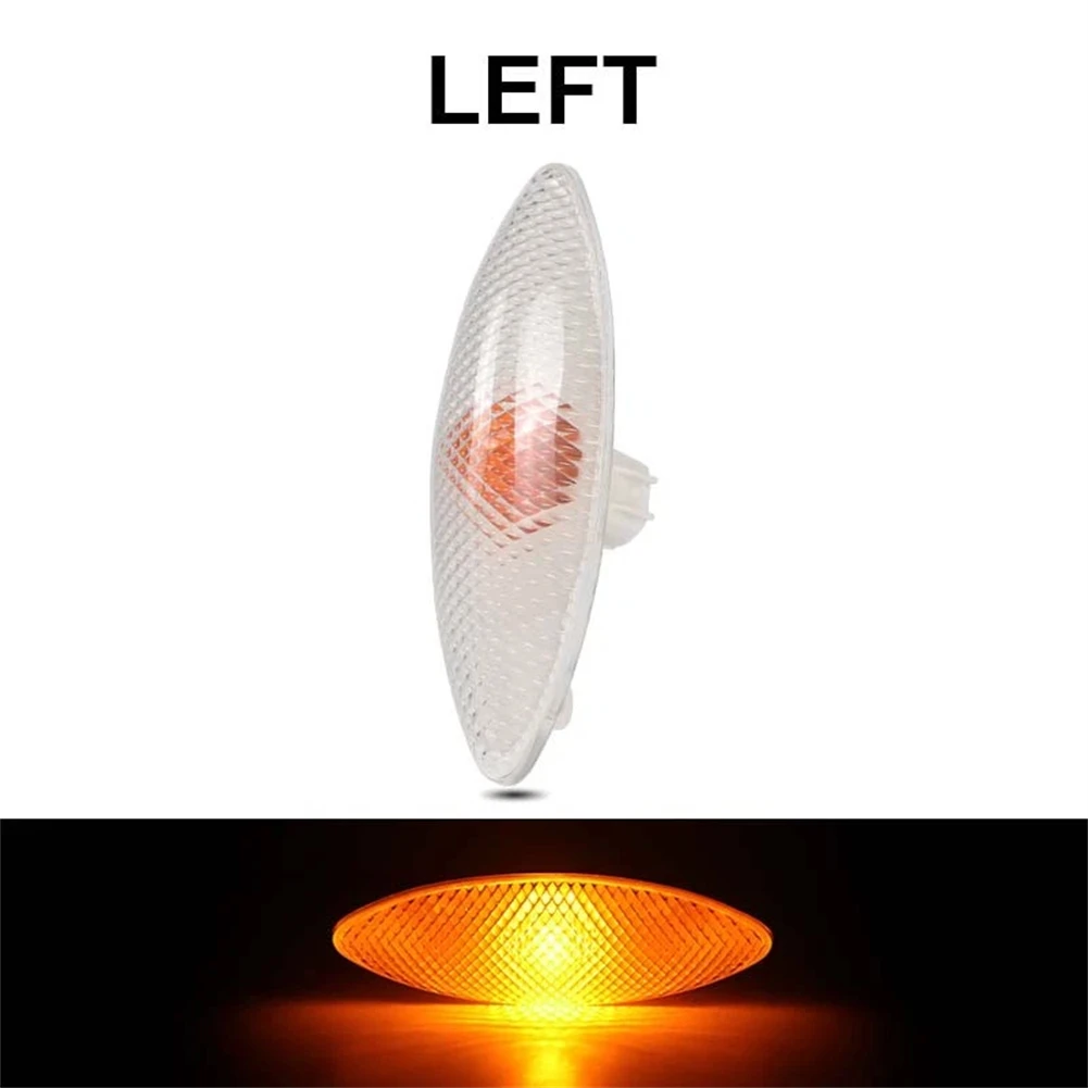 Fender Mount Light Clear Side Marker Light For Daily Driving Safety As Picture Shows Plastic Clear Lens Cover Fender