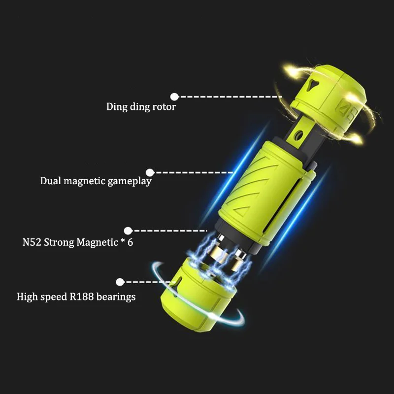 3-in1 Fidget Spinner Rotation, Press Rebound, Ding Coins - Multi Functional Fidget Toy Creative 3D Printing Stress Relieving Toy