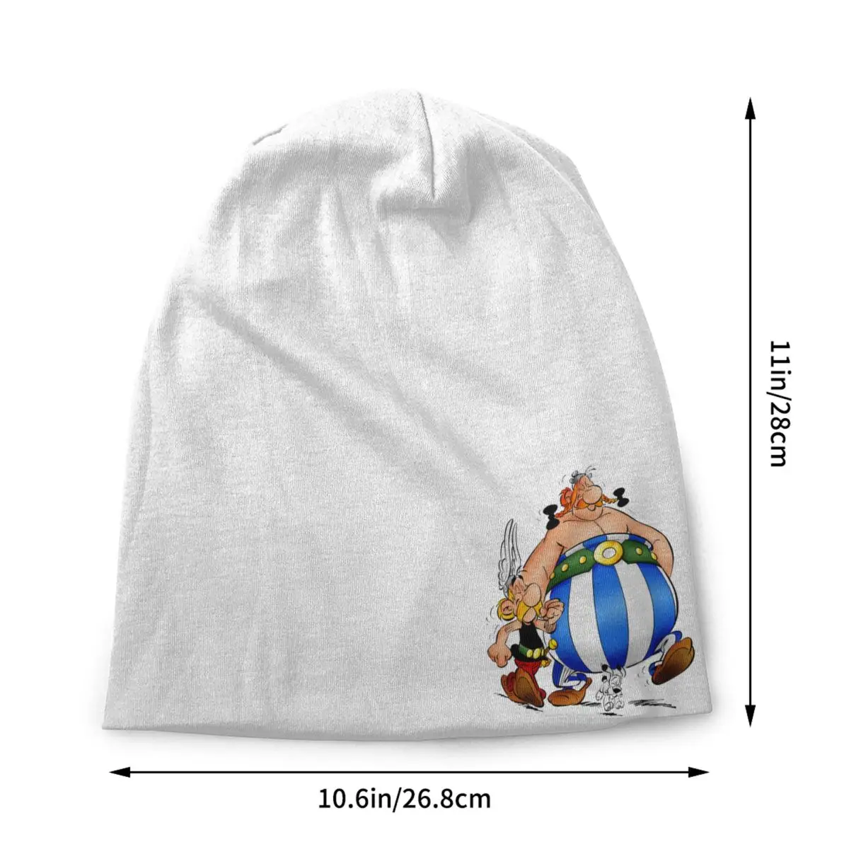 Custom Anime Asterix Obelix Idefix Bonnet Hat Knitting Hat Men Women Fashion Unisex Winter Warm Beanies Cap