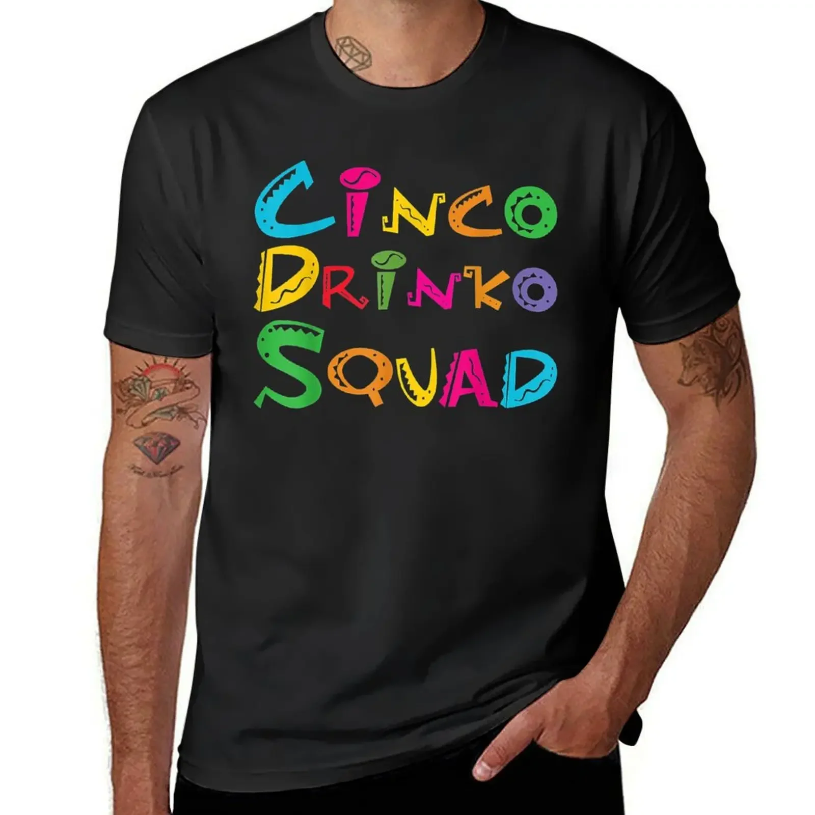 Cinco Drinko Squad Drinking Fiesta Funny Cinco de T-Shirt anime t shirts blue archive t shirts for men graphic