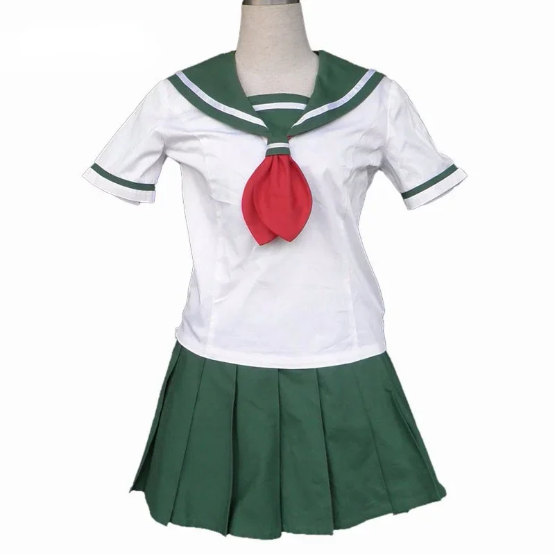 InuYasha Feudal DegradTale Cosplay Costume, Kagome Higurashi Anime Costumes, Uniformes scolaires, Manches courtes