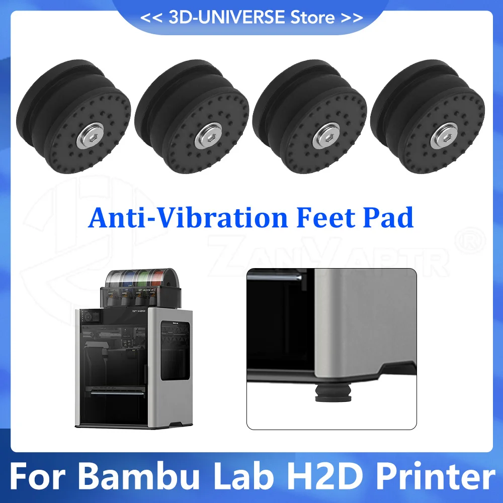 

Для Bambu H2D подушечка для ног амортизирующая и энергоспоглощающая для уменьшения встряхивания для 3D-принтера улучшенная амортизирующая подушечка для ног