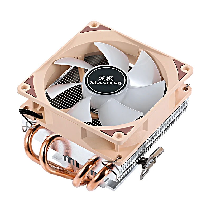 Ventilateur de refroidissement CPU pour PC refroidi à l'air, refroidisseur efficace, adapté à l'installation de LIncome 2011, 2066x79x99, 2099, e5, e3, AMD, 4 religions de caloducs