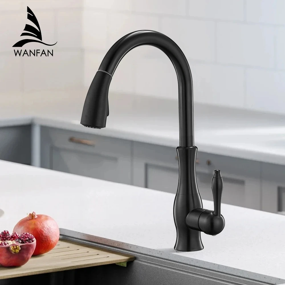 Chrome Kitchen Faucets Silver Single Handle Pull Out Kitchen Tap Single Hole Handle Swivel Degree Water Mixer Tap Mixer Tap