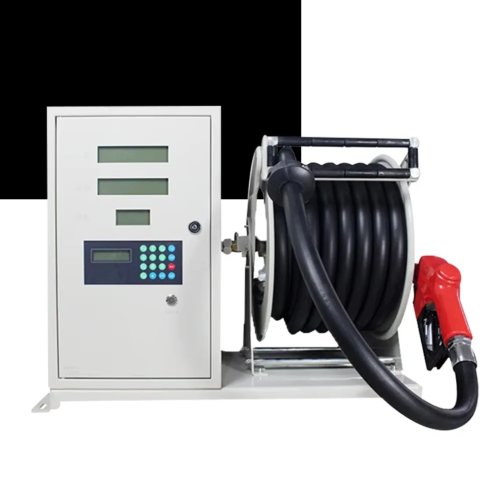 

220V Gas Station Mini Mobile Fuel Dispenser with Hose Reel Portable Fuel Dispenser and Hose Reel