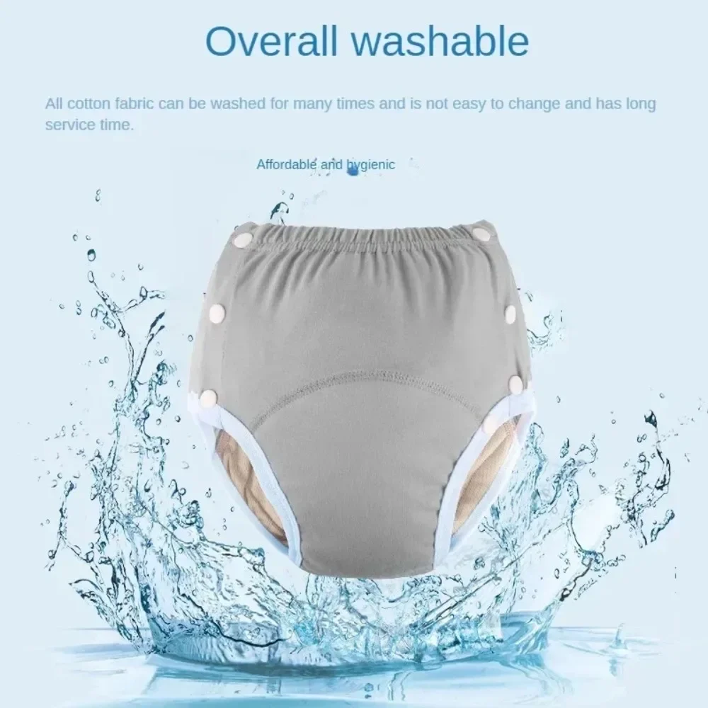 Elderly Incontinence Triangle Pants Breathable Cotton Adjustable Leak-Proof Underwear Reusable Adult Diapers Disability Care New