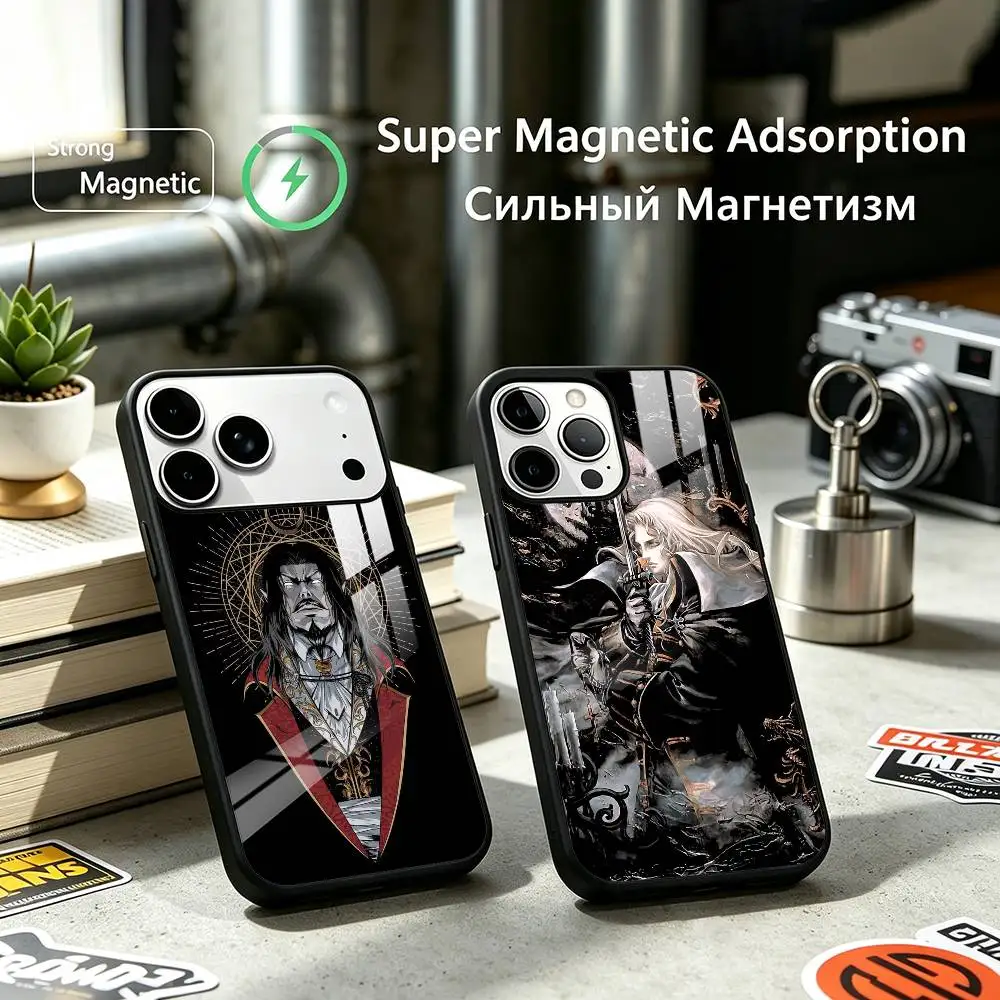 Castlevanias Gothic Horror Game Phone Case For iPhone17,16,15,14,13,12 Plus,Pro Compatible with magnetic wireless charging